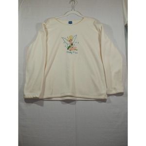 Disney Tinkerbell Pretty Pixie Women's Medium Fleece Ivory XL